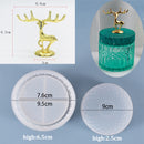 Storage Box Silicone Mold Round Striped Candle Jar Box Design DIY Aroma Plaster Epoxy Concrete Cement Clay Mold Home Decoration