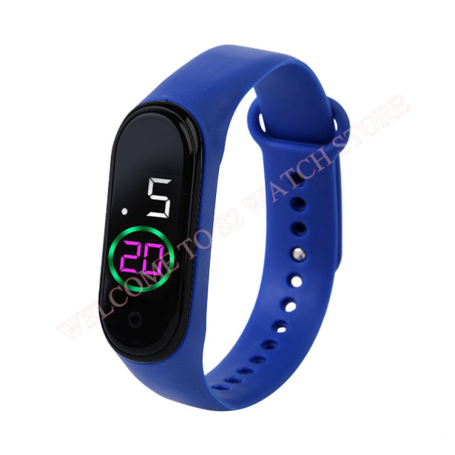 Reloj deportivo de moda para niños, reloj Digital Led resistente al agua, correa de silicona ultraligera, reloj de pulsera Unisex para niños y niñas