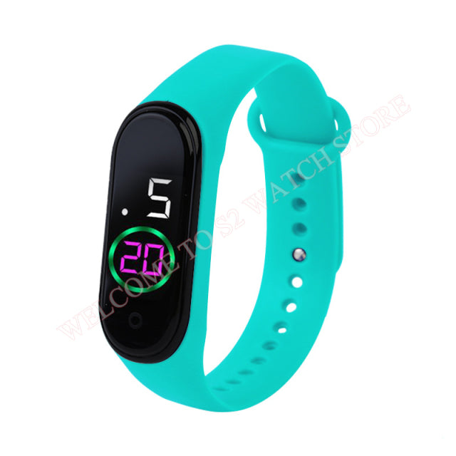 Mode Sportuhr für Kinder Kinder wasserdichte LED-Digitaluhr ultraleichtes Silikonarmband Teenager Jungen Mädchen Armbanduhr Unisex
