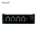Fanless Soft Router Intel Celeron J3160 Quad Core Mini PC with VGA HD-MI 4 intel Gigabit LAN for pfSense firewall AES-NI