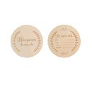 Bopoobo Baby Wooden Spanish French Milestone Card Engraved Wooden Hello World Milestone Newborn Children Photography Props Toys