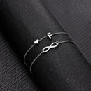 Summer New A-Z Letter Initial Anklets For Women Silver Color Heart Anklet Bracelet Leg Chain Fashion Beach Party Foot Jewelry