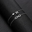 Summer New A-Z Letter Initial Anklets For Women Silver Color Heart Anklet Bracelet Leg Chain Fashion Beach Party Foot Jewelry