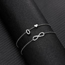 Summer New A-Z Letter Initial Anklets For Women Silver Color Heart Anklet Bracelet Leg Chain Fashion Beach Party Foot Jewelry