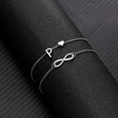 Summer New A-Z Letter Initial Anklets For Women Silver Color Heart Anklet Bracelet Leg Chain Fashion Beach Party Foot Jewelry