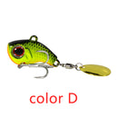 New Arrival 1PCS 9g/13g/16g/22g Metal VIB Fishing Lure Spinner Sinking Rotating Spoon Pin Crankbait Sequins Baits Fishing Tackle