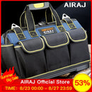 AIRAJ Bolsa de herramientas multifunción 1680D Bolsa de electricista de tela Oxford, Bolsa de almacenamiento anticaída impermeable con múltiples bolsillos