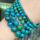 Cuentas de piedra Natural 4-10mm aguamarinas Lava ópalo rosa cuarzos ojo de tigre piedra lunar cuentas redondas para fabricación de joyería Diy pulsera