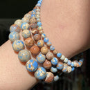 Cuentas de piedra Natural 4-10mm aguamarinas Lava ópalo rosa cuarzos ojo de tigre piedra lunar cuentas redondas para fabricación de joyería Diy pulsera