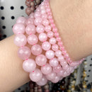 Cuentas de piedra Natural 4-10mm aguamarinas Lava ópalo rosa cuarzos ojo de tigre piedra lunar cuentas redondas para fabricación de joyería Diy pulsera
