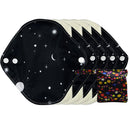 LECY ECO LIFE Reusable menstrual pads organic bamboo pantyliner 5 pieces with one waterproof storage bag size 7inch