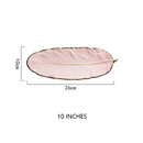 Creative Luxury Feather Storage Tray Ceramic Fruit Cake Dessert Tableware Dish Organizer Jewelry Decorative Serving Tray Set