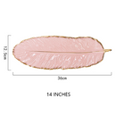 Creative Luxury Feather Storage Tray Ceramic Fruit Cake Dessert Tableware Dish Organizer Jewelry Decorative Serving Tray Set