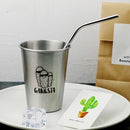 NorthernEurope Ins Industry Style 304 Stainless Steel Spray Paint Beer Cup Cold Water Drinks Cup Household Office Use Gargle Cup