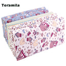 Teramila 5 PCS/Pack Cotton Fabirc Flower Printed Cloth For Dress Sewing Patchwork Fabrics DIY Handicraft Quilting Needlework