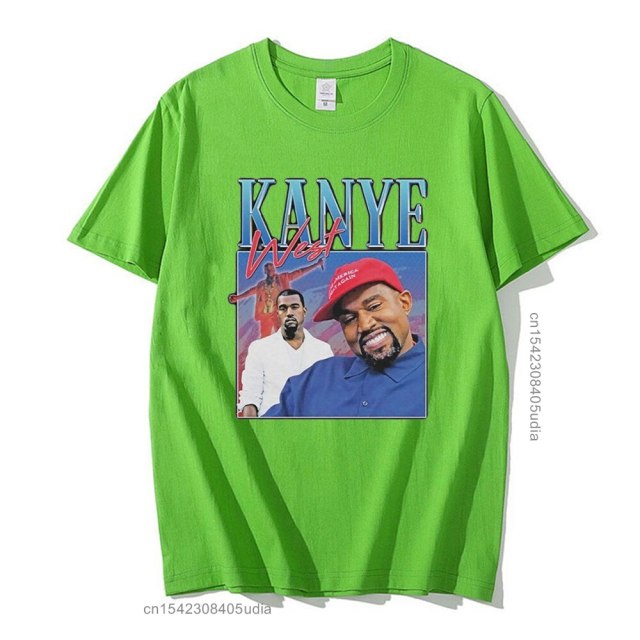 New Hip Hop T-Shirt Kanye West 90s Vintage Graphics Tee Shirt for Men Oversize Cotton Tshirt Streetwear Men