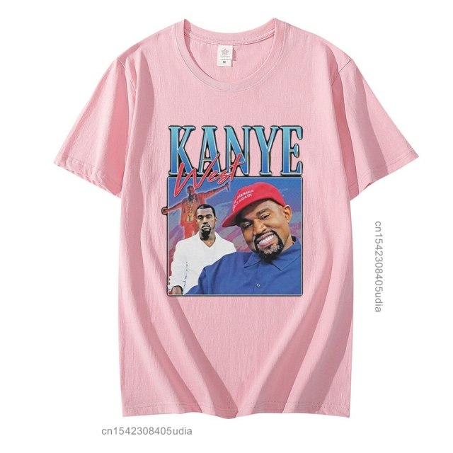 New Hip Hop T-Shirt Kanye West 90s Vintage Graphics Tee Shirt for Men Oversize Cotton Tshirt Streetwear Men