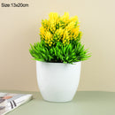 Artificial Plants Potted Green Bonsai Small Tree Grass Plants Pot Ornament Fake Flowers for Home Garden Decoration Wedding Party
