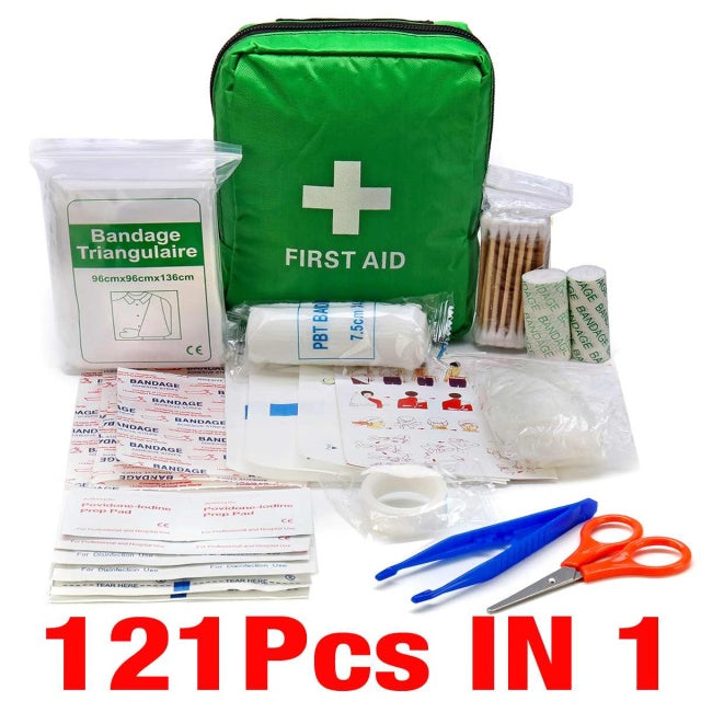 16-300-teiliges tragbares Erste-Hilfe-Set, Überlebenstasche, Mini-Notfalltasche für Auto, Picknick, Camping, Reisen im Freien