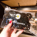 50Pcs/Set Women Girls 4CM 2CM Colorful Nylon Elastic Hair Bands Ponytail Holder Rubber Bands Scrunchie Headwear Hair Accessories