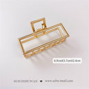 ¡Novedad de 2021! pasadores coreanos en forma de garra para el pelo para mujer, accesorios para el cabello con agujeros geométricos de Metal para chica, pinza para el pelo de cangrejo