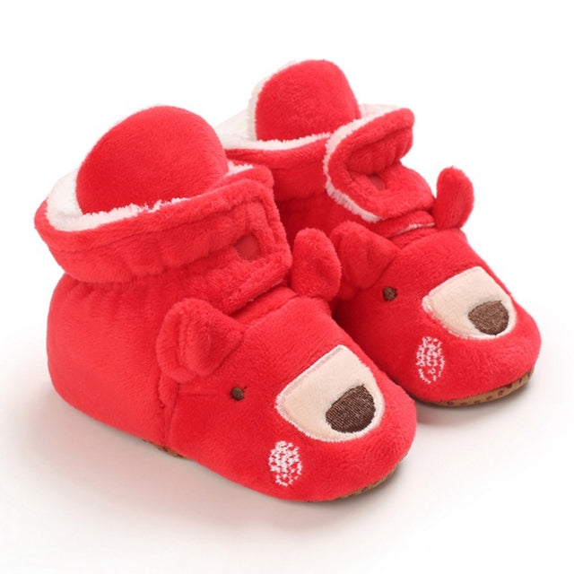 Lovely Baby Boy Girl Warm Shoes Love Cotton Casual Shoes Soft Bottom Frist Zapatos para caminar 0-18M