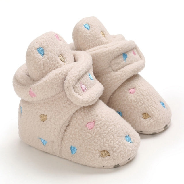 Lovely Baby Boy Girl Warm Shoes Love Cotton Casual Shoes Soft Bottom Frist Walking Shoes 0-18M