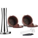 icafilas Reusable Coffee Capsule Nescafe Dolce Gusto Filters with Mesh Dolci Gusto Pod Cup for Coffee machine Tool Tamper
