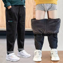 Children Winter Jeans Plus Velvet Kids Denim Pants Causal Thick Warm Fleece Trousers  For Teens Boys Girls 3-12 Years Wear