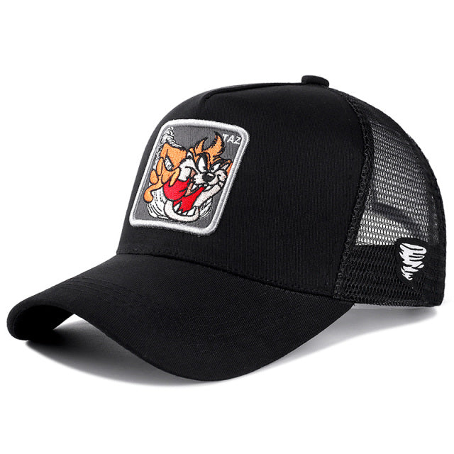 Nueva marca Anime Bunny Looney TAZ DUCK Snapback gorra de béisbol de algodón hombres mujeres Hip Hop papá malla sombrero camionero Dropshipping