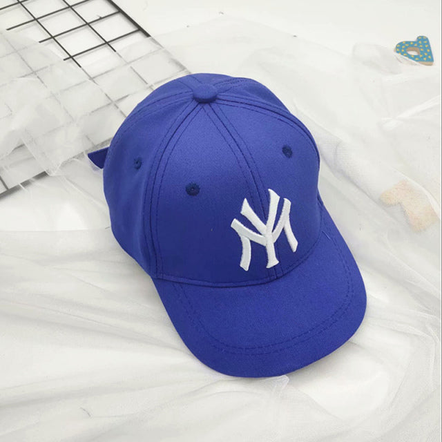 Spring Summer Child Letter Embroidery Outdoor Leisure Sun Baseball Cap Boy  Girl Cotton Breathable Solid Color Adjustable Cap