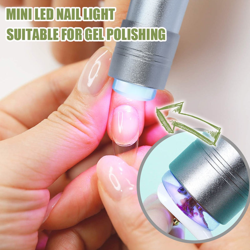 Handheld Nail Art UV Press Light UV Lamp With Jelly Silicone Nail Art Stamper For Nail Dryer Gel Polish Quick Dry Lamp