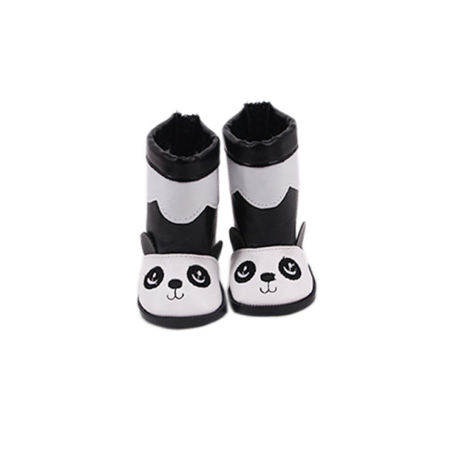 7cm Doll Shoes Doll Boots Plush Snow Panda For 18 Inch American&amp;43Cm Baby Reborn Doll Accessories Our Generation Girl`s Toy Gift