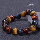 Natural Black Onyx with Tiger eye Stone Beads Bracelets Men Jewelry 2021 New Lovers Obsidian Energy Balance Bracelet Pulseras