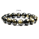 Natural Black Onyx with Tiger eye Stone Beads Bracelets Men Jewelry 2021 New Lovers Obsidian Energy Balance Bracelet Pulseras