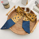 Korea Long Ribbon Pearls Hair Bands Bow Hair Scrunchies For Women Girls Summer Floral Print Pontail Hair Ties Hair Accessories