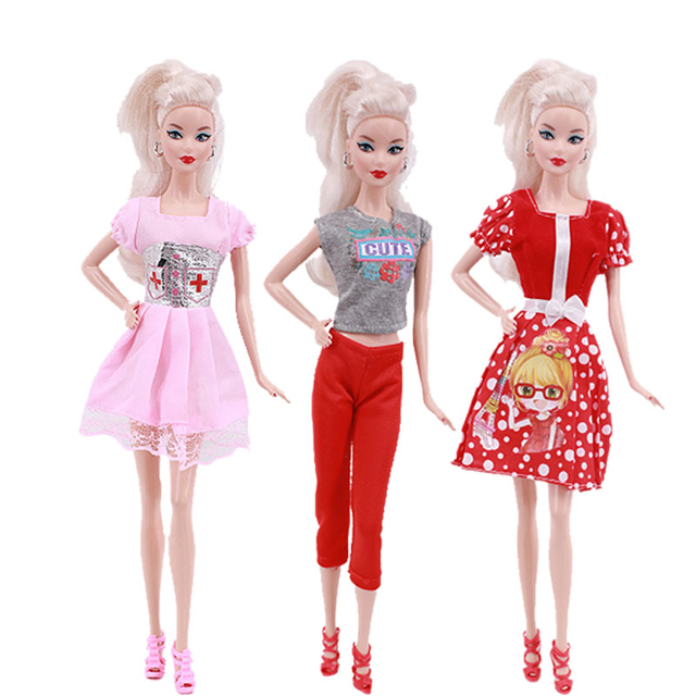 Ropa de muñeca Barbies, vestido de noche y accesorios adecuados para muñecas Barbies de 11,5 pulgadas, cóctel, ropa informal diaria, accesorios