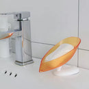Tree Leaf Laundry Soap Dish Toilet Soap Shelf Vertical Suction Cup Wall Hanging Soap Holder Punch-free Water-free Storage Box