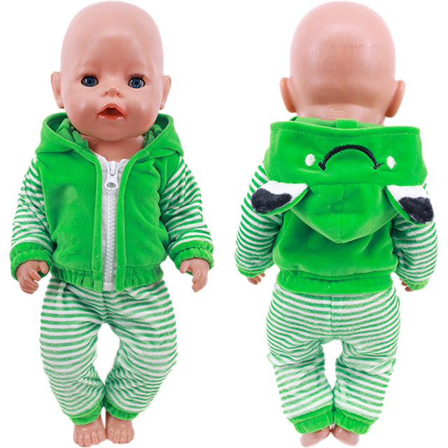 Süße Tierstickerei Puppenkleidung für 18 Zoll amerikanische Puppe Mädchen Spielzeug 43 cm geboren Babykleidung Zubehör unsere Generation Nenuco