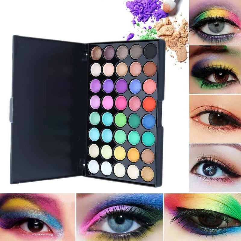 40 Farben Lidschatten-Palette Matte Glitter Lidschatten Wasserdicht Langlebige Make-up-Palette Shimmer Paleta De Sombras Maquiagem