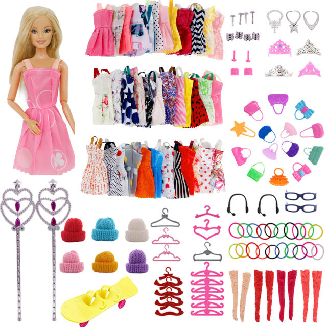 Barbies-Puppenkleidung, Abendkleid und Accessoires, geeignet für 11,5-Zoll-Barbies-Puppen-Cocktails, tägliches Freizeitkleidungszubehör