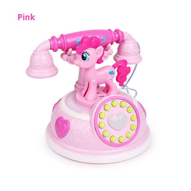 Retro Kindertelefon Spielzeugtelefon Früherziehung Geschichtenmaschine Babytelefon emuliertes Telefon Spielzeug für Kinder Spielzeug für Babys