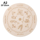 Tablero de péndulo de adivinación de madera de Altar tallado, estrella, sol, luna, corte láser, rebanada, Base de madera, posavasos, letrero de pared, decoración Hexagonal puntiaguda