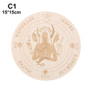 Tablero de péndulo de adivinación de madera de Altar tallado, estrella, sol, luna, corte láser, rebanada, Base de madera, posavasos, letrero de pared, decoración Hexagonal puntiaguda