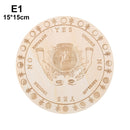 Tablero de péndulo de adivinación de madera de Altar tallado, estrella, sol, luna, corte láser, rebanada, Base de madera, posavasos, letrero de pared, decoración Hexagonal puntiaguda