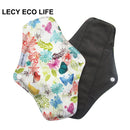 [LECY ECO LIFE] bamboo charcoal fleece inner lady cloth menstrual pads Flamingo printed,Reusable waterproof Mummy pads for Women