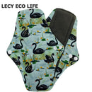[LECY ECO LIFE] bamboo charcoal fleece inner lady cloth menstrual pads Flamingo printed,Reusable waterproof Mummy pads for Women