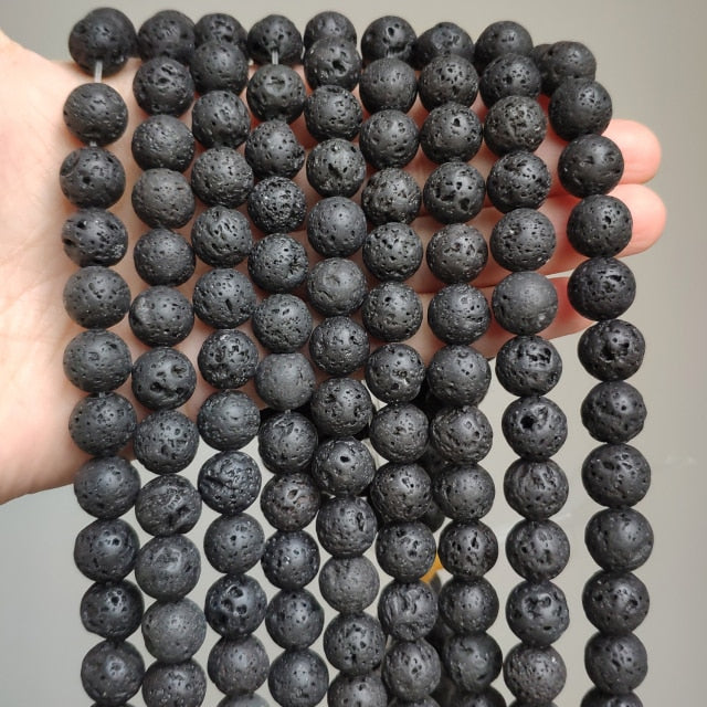 Naturstein, schwarz, matt, Onyx, Achate, runde Perlen, matt, polnisch, Achat-Perlen für die Schmuckherstellung, 15,5 Zoll, 4, 6, 8, 10, 12 mm