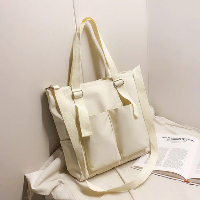 Female Bag Shoppers Simple Fashion Zipper Handbags Shoulder Waterproof Large Capacity Tote Bags 2021 Women&