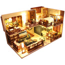 Assemble DIY Wooden House Dollhouse kit Wooden Miniature Doll Houses Miniature Dollhouse toys With Furniture LED Lights Gift